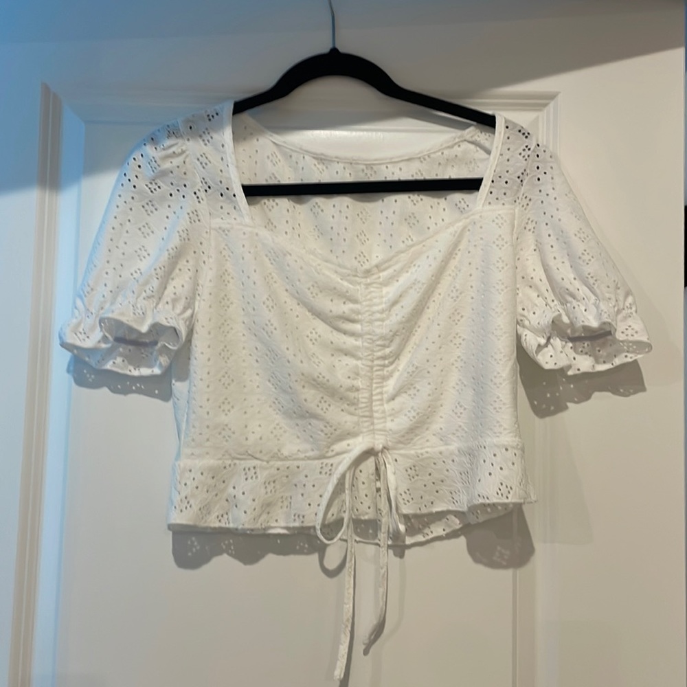 Womens White Crop Top Shein Large